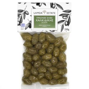 LAMDA ESTATE grüne Oliven aus Halkidiki vakuumiert 250g