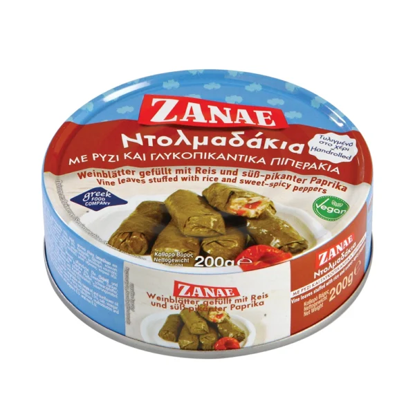 ZANAE Weinblätter mit Reis und süss-pikanter Paprikaschoten 200g.