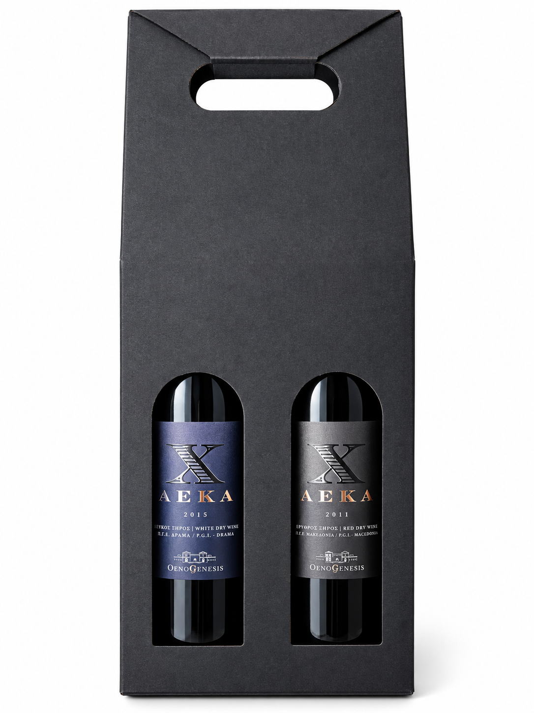 Griechisches Wein-Geschenkset 2 Flaschen. OENOGENESIS "DEKA"